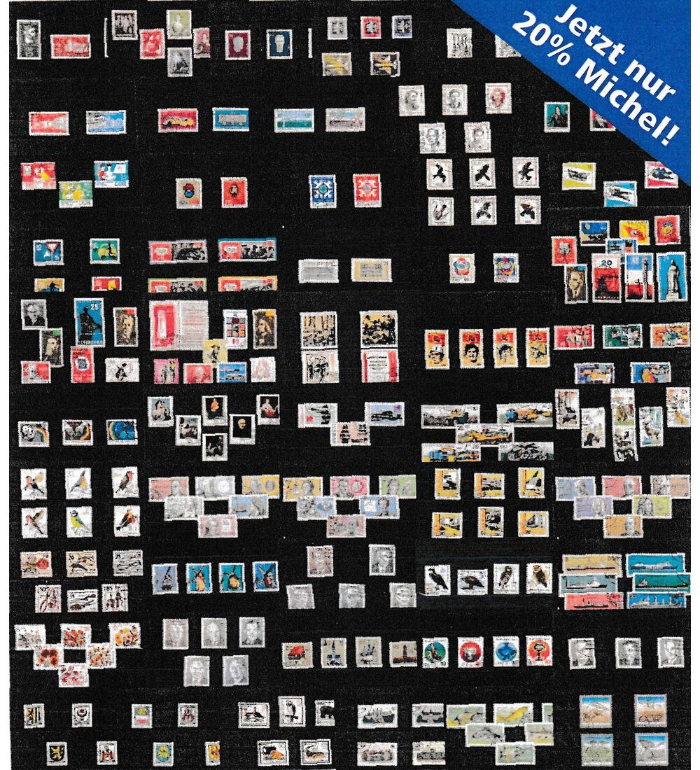 DDR Sammlung 222 ver. Werte gestempelt auf 50 Steckkarten 100 Michel