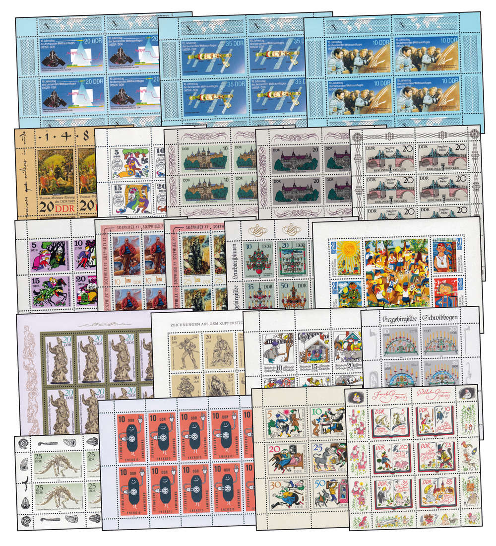 DDR 21 Kleinbogen postfrisch
