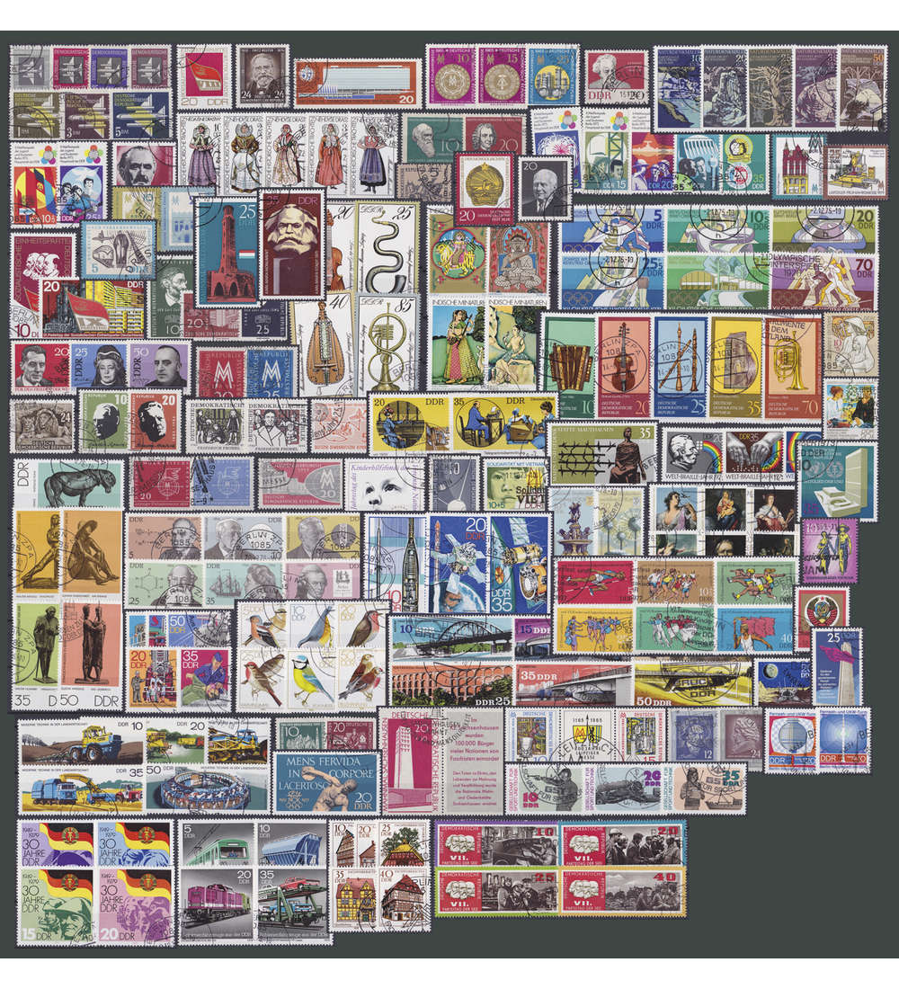DDR Altausgaben gestempelt