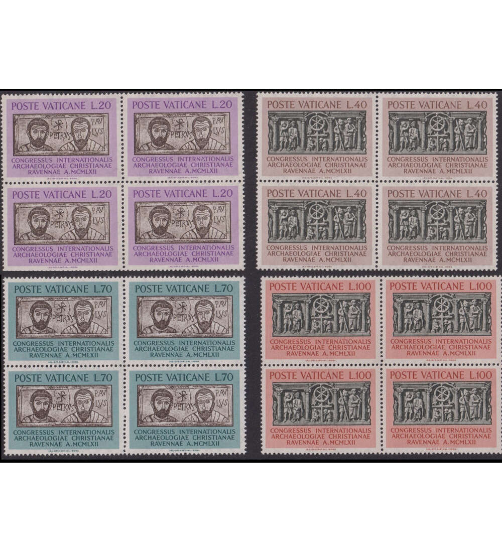 Westeuropa-Sammlung 300 ver. mit Vatikan Nr. 408-411 4er-Bl Christliche �rch�ologie 1962