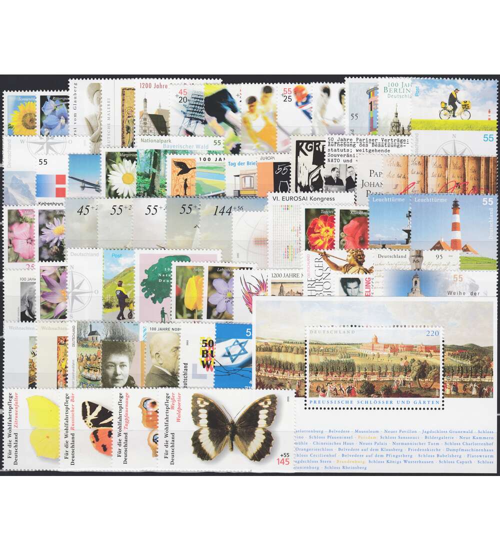 BRD Jahrgang 2005 postfrisch ohne selbstklebende Marken