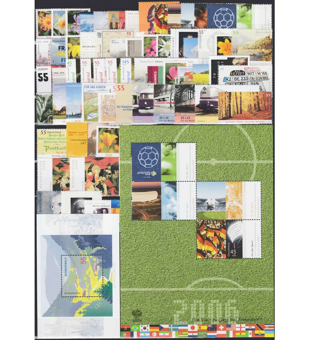 BRD Jahrgang 2006 postfrisch ohne selbstklebende Marken