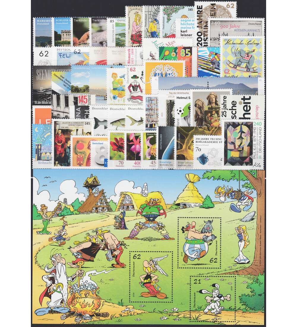 BRD Jahrgang 2015 postfrisch ohne selbstklebende Marken