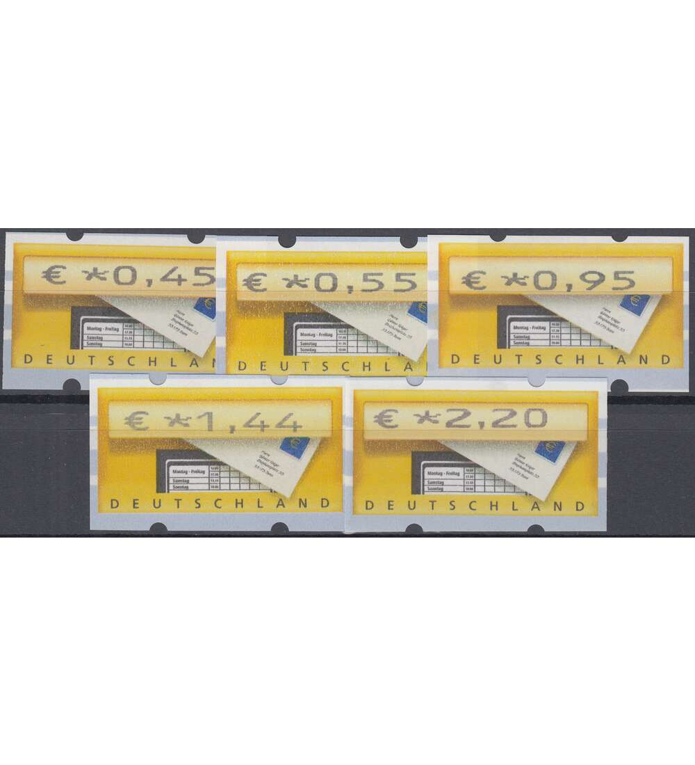 BRD ATM5.1 VS7 postfr. mit Nr. 045/055/095/144/220 Cent