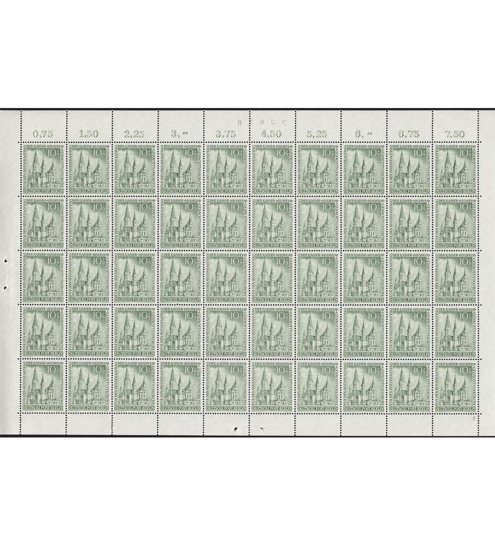 Berlin Nr. 107 postfrisch ** 10 Pfennig Gedchtniskirche Bogen