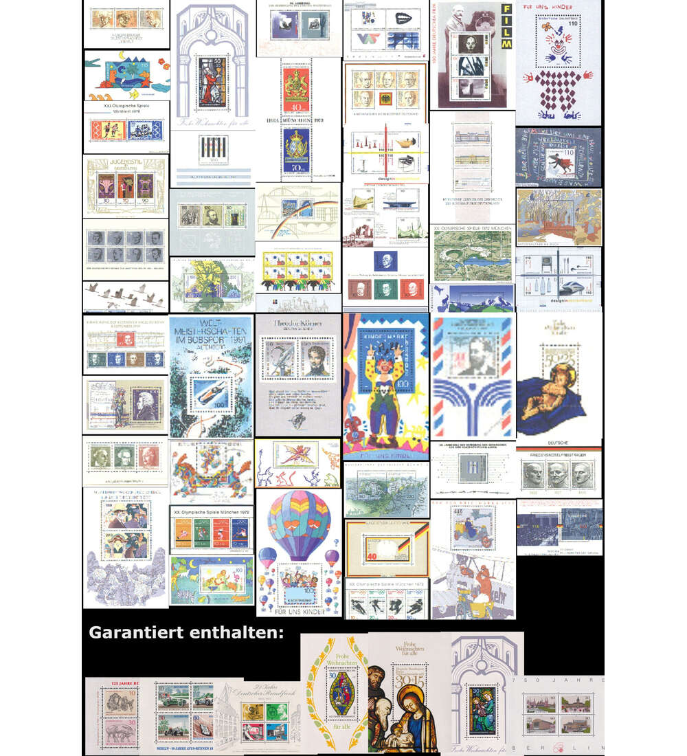BRD und Berlin postfrische Blocks im 16 Seiten-Album