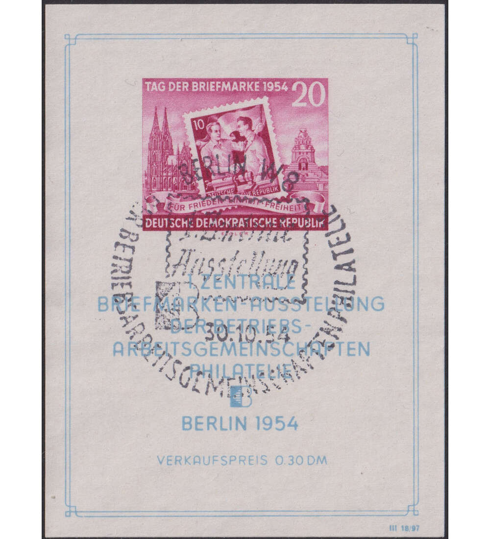 DDR Blocks mit kleinen Fehlern DDR Block 10 gestempelt