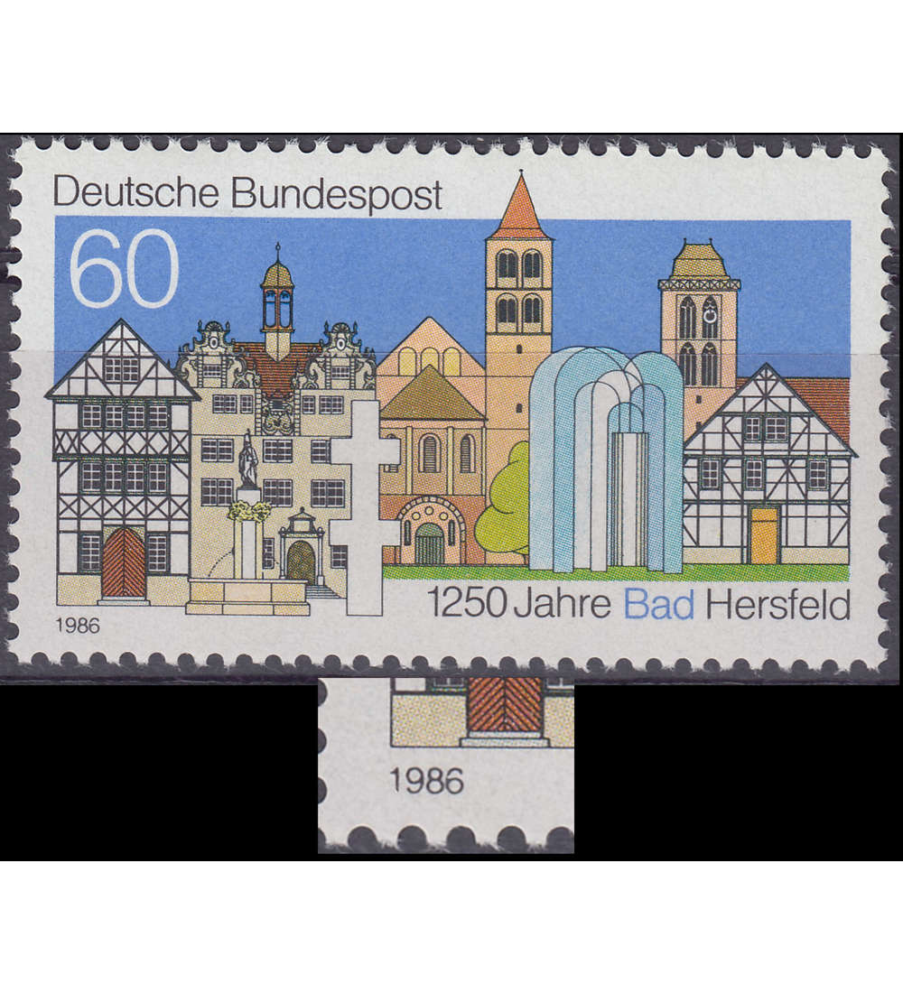 BRD Bund Nr. 1271 I postfrisch ** Plattenfehler