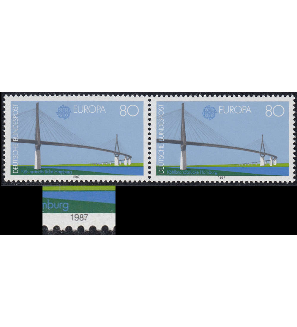 BRD Bund Nr. 1322 I postfrisch ** Plattenfehler