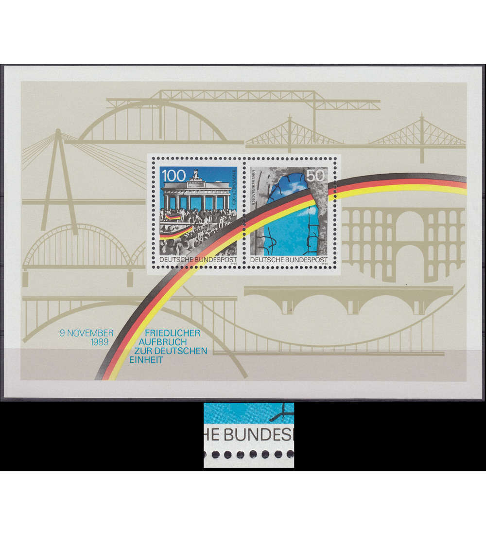BRD Bund Block 22 IV postfrisch ** Plattenfehler