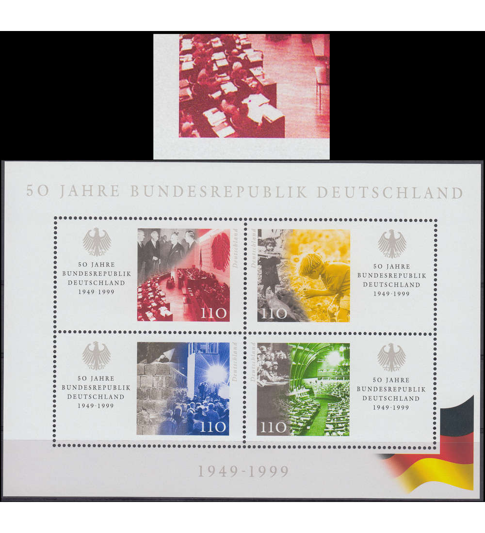 BRD Bund Block 49 I postfrisch ** Plattenfehler
