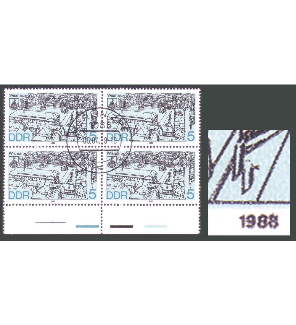 DDR Nr. 3161 I gestempelt Plattenfehler