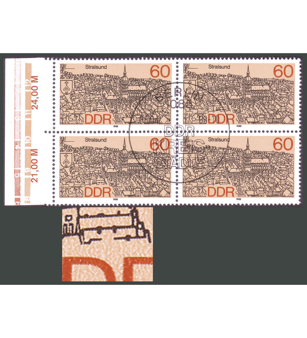 DDR Nr. 3164 I gestempelt Plattenfehler