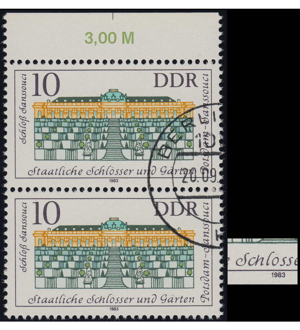 DDR Nr. 2826 I gestempelt Plattenfehler