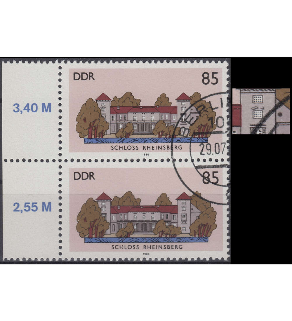 DDR Nr. 3034 I gestempelt Plattenfehler