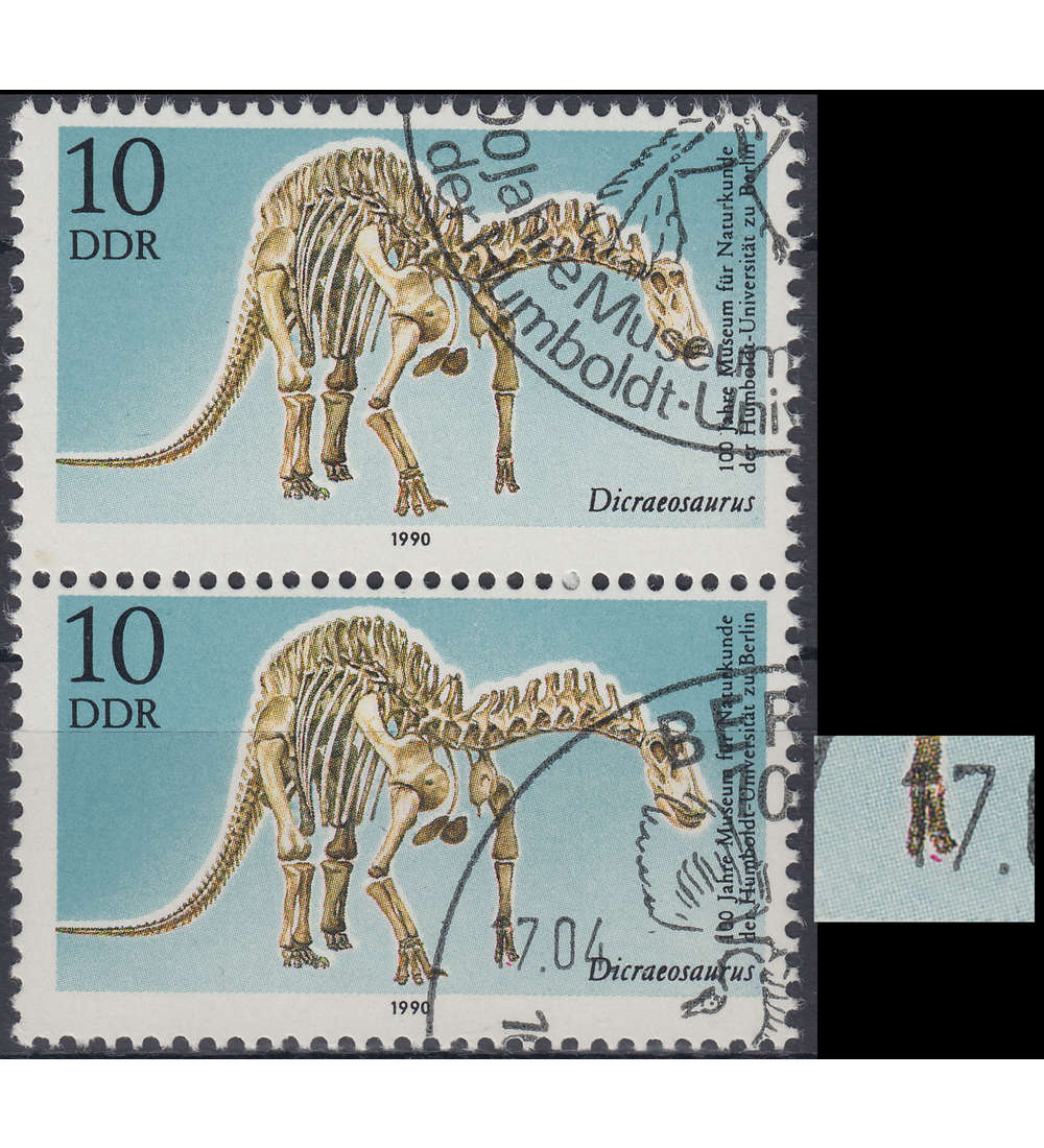 DDR Nr. 3324 I gestempelt Plattenfehler