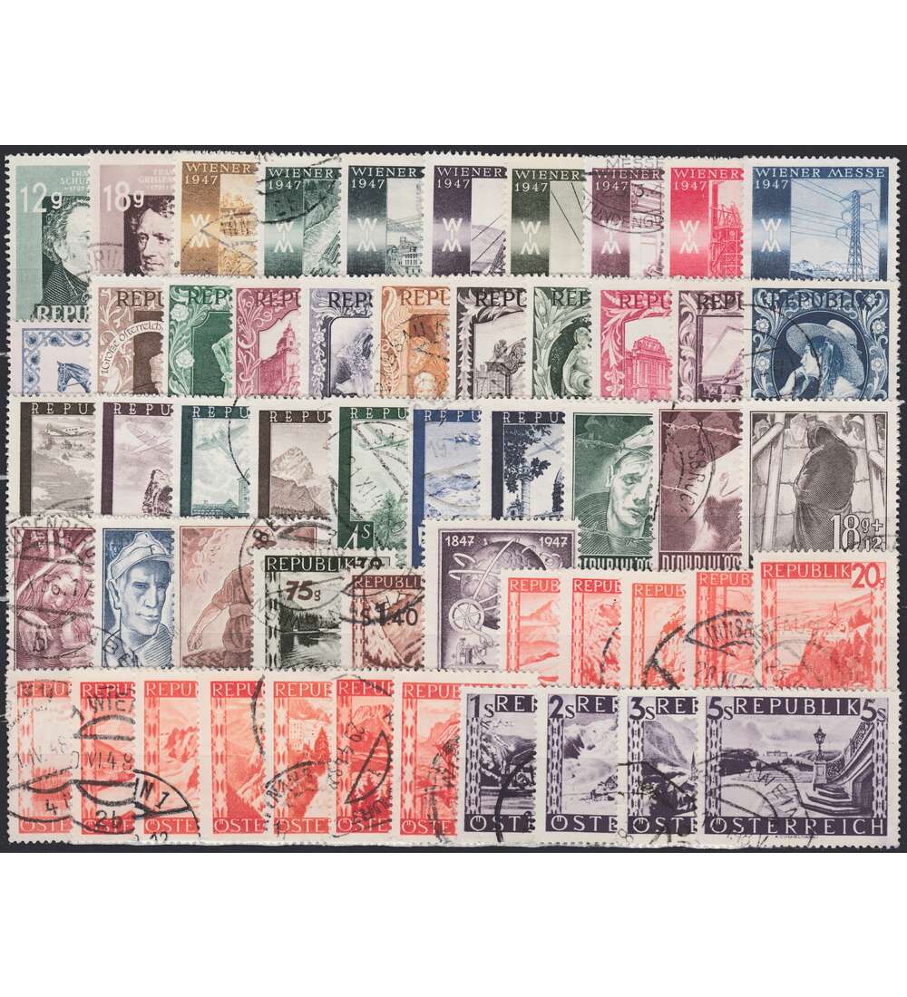 sterreich 1947 gestempelt Nr. 801-853