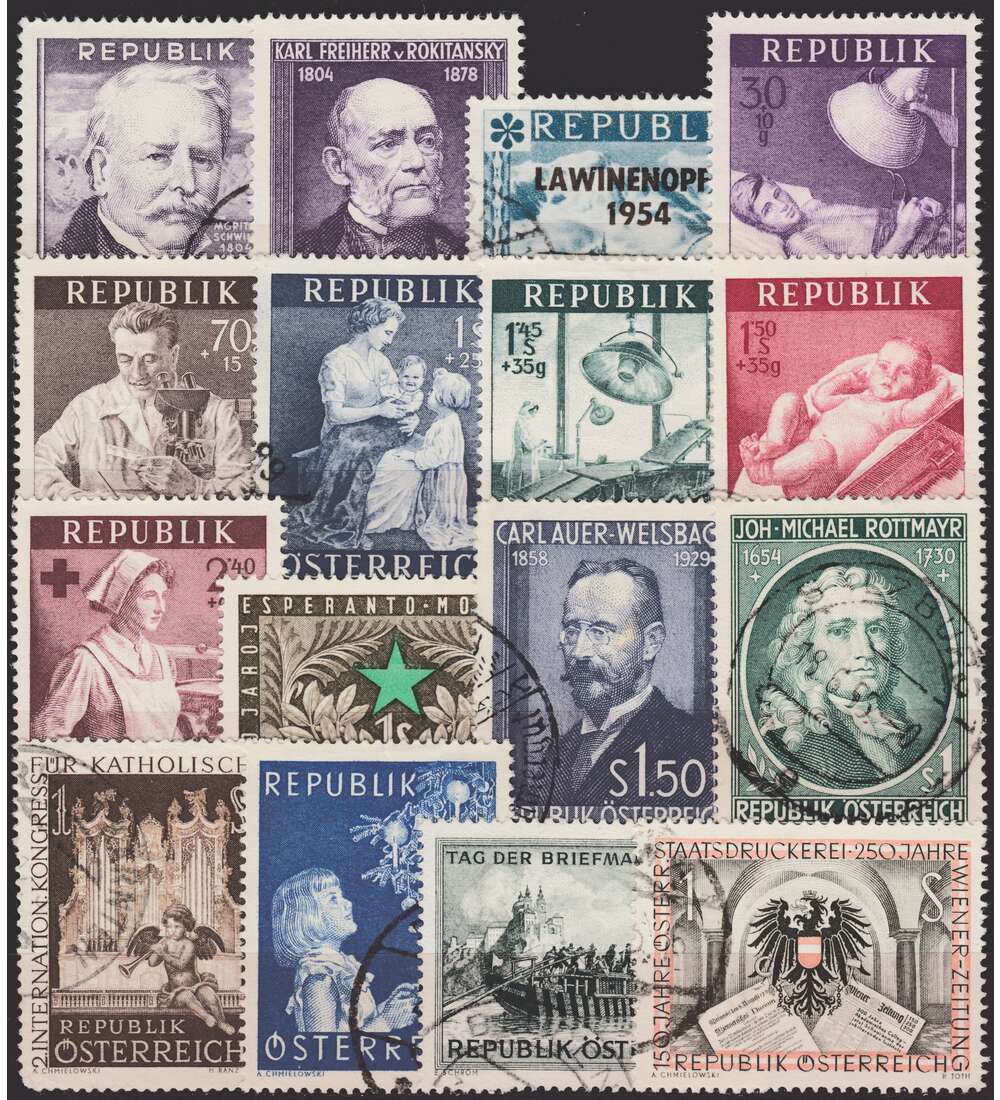 sterreich 1954 gestempelt Nr. 996-1011