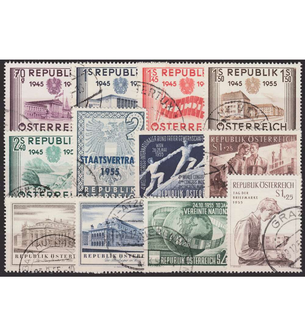 sterreich 1955 gestempelt Nr. 1012-1023