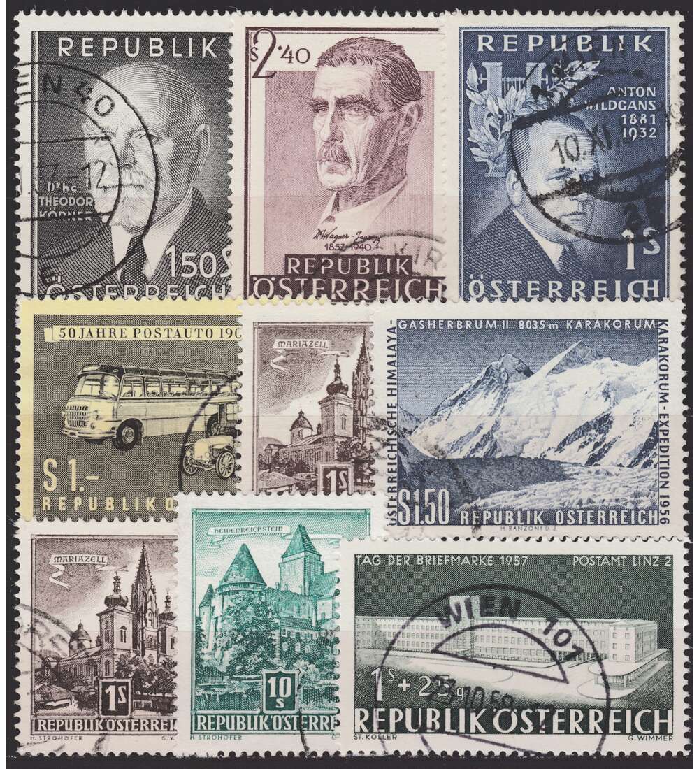 sterreich 1957 gestempelt Nr. 1031-1039