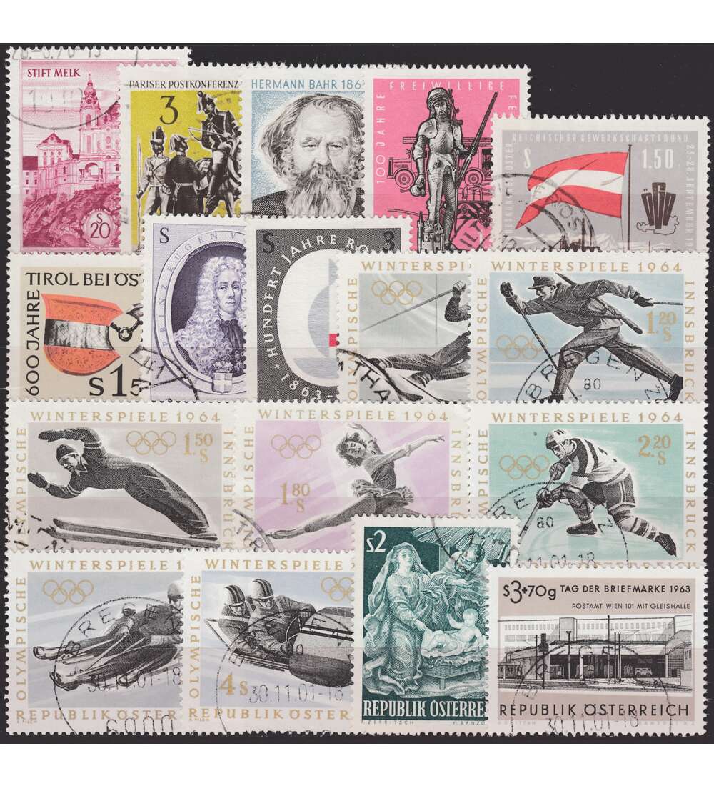 sterreich 1963 gestempelt Nr. 1128-1144