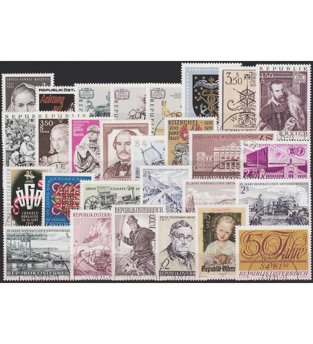 sterreich 1971 gestempelt Nr. 1353-1380