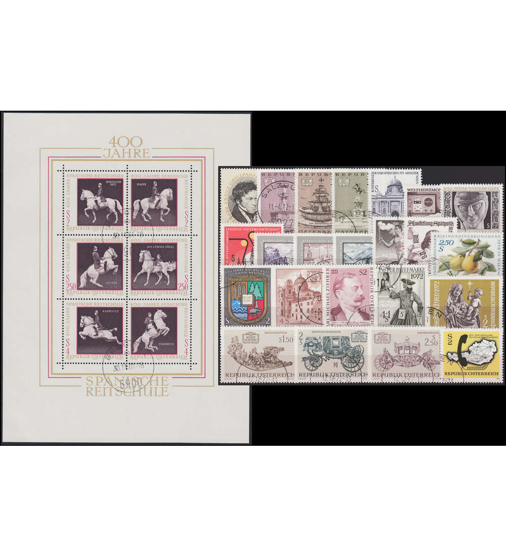sterreich 1972 gestempelt Nr. 1381-1409 Block 2