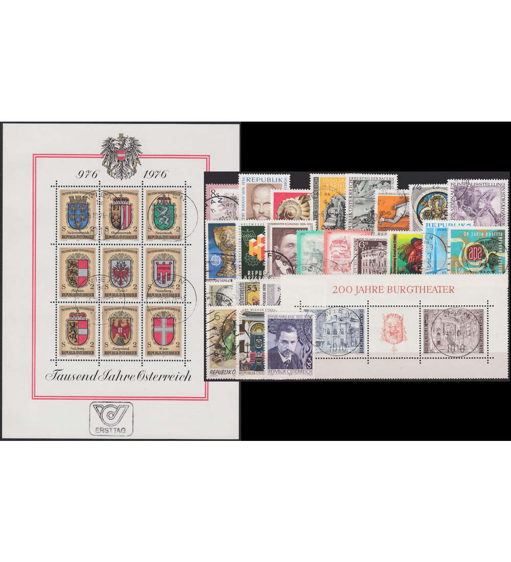sterreich 1976 gestempelt Nr. 1506-1539 Block 3-4