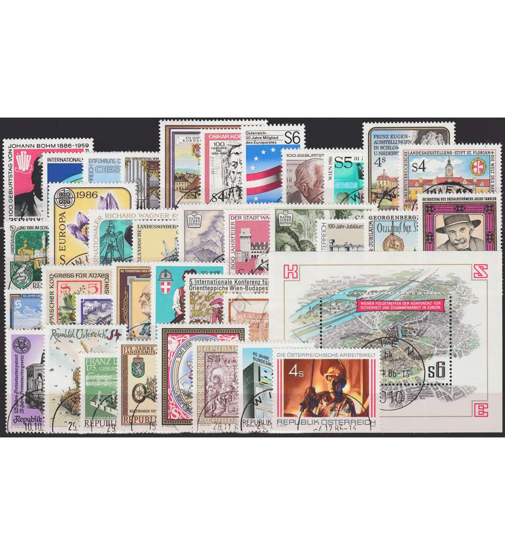 sterreich 1986 gestempelt Nr. 1836-1872 Block 8
