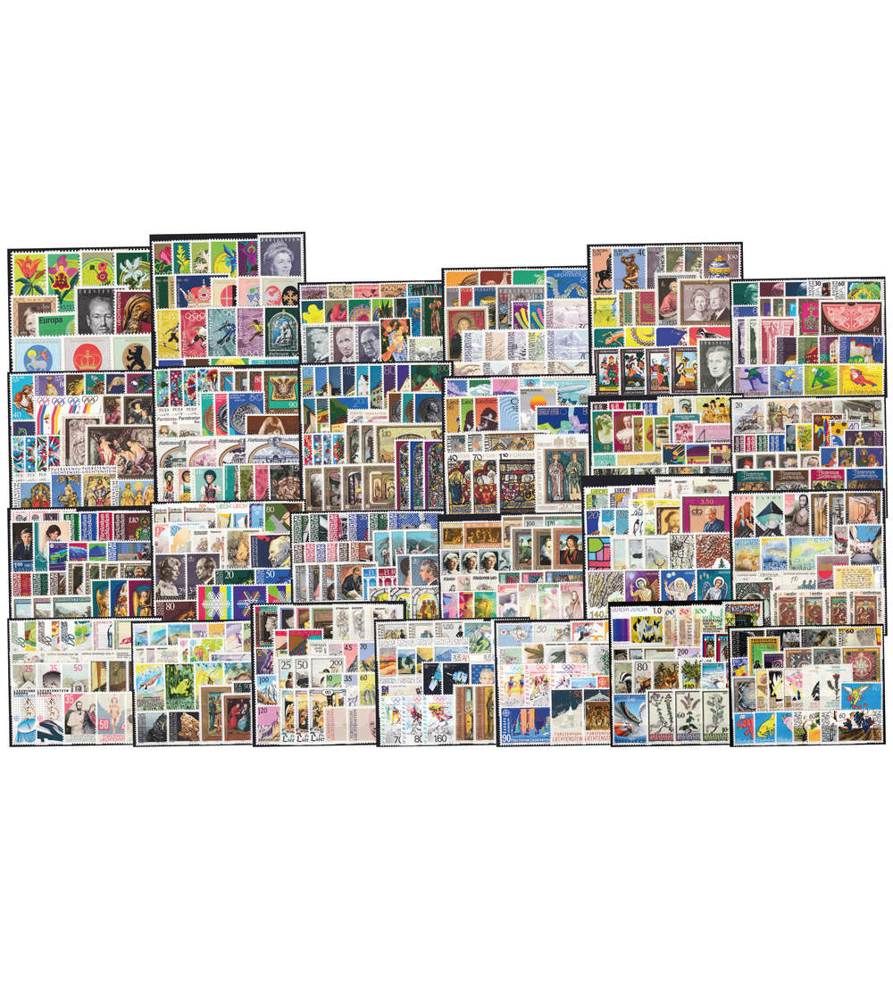 Liechtenstein 1970-1994 postfrische komplett Sammlung ohne Blocks