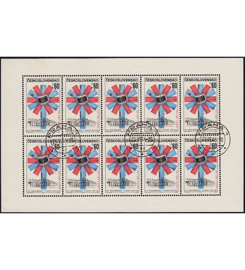 Blocks und Kleinbogen mit KB CSSR Nr. 1477 gestempelt