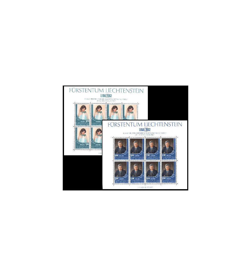 Liechtenstein Nr. 797-798 postfrisch ** Kleinbogen Briefmarkenausstellung