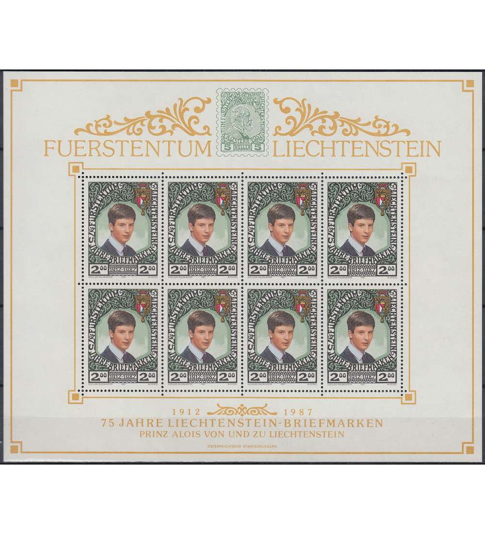 Liechtenstein Nr. 921 postfrisch **  Kleinbogen Prinz Alois