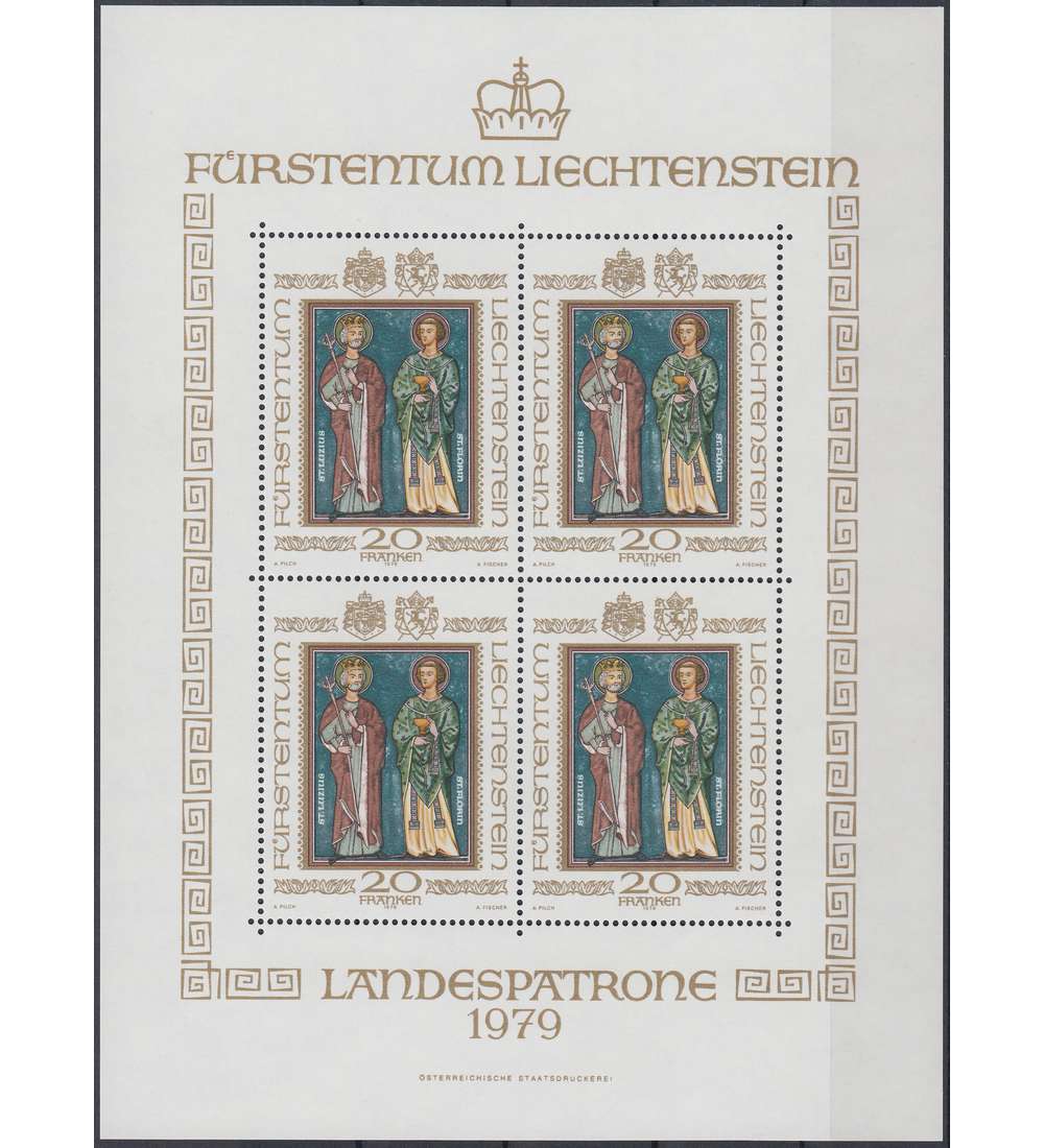 Liechtenstein Nr. 734 postfrisch ** Kleinbogen Landespatrone