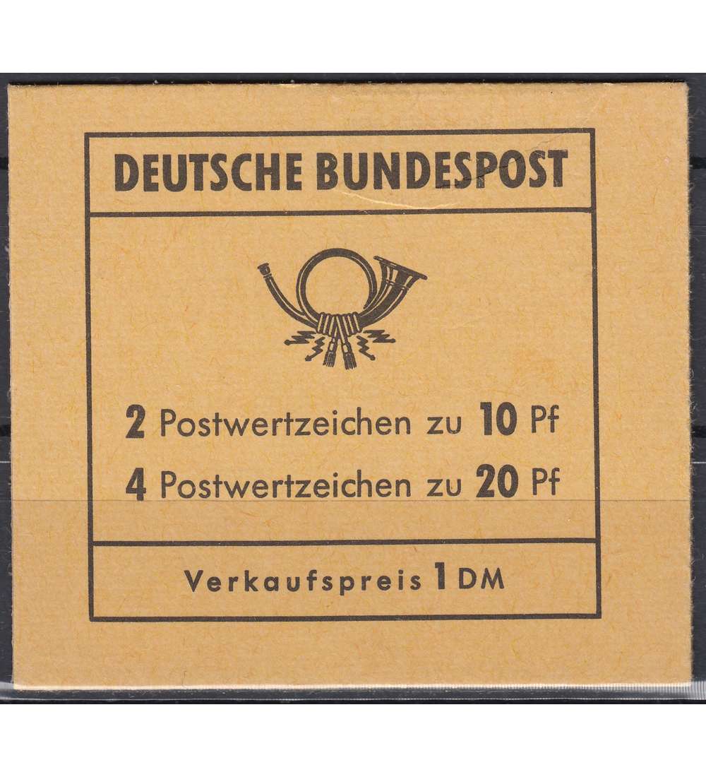 BRD Bund Markenheft Nr. 13d         Brandenburger Tor 1968 I