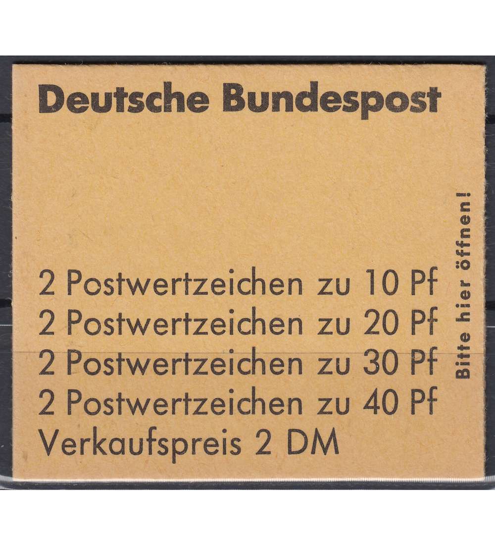 BRD Bund Markenheft Nr. 18c         Unfallverhtung 1972 II