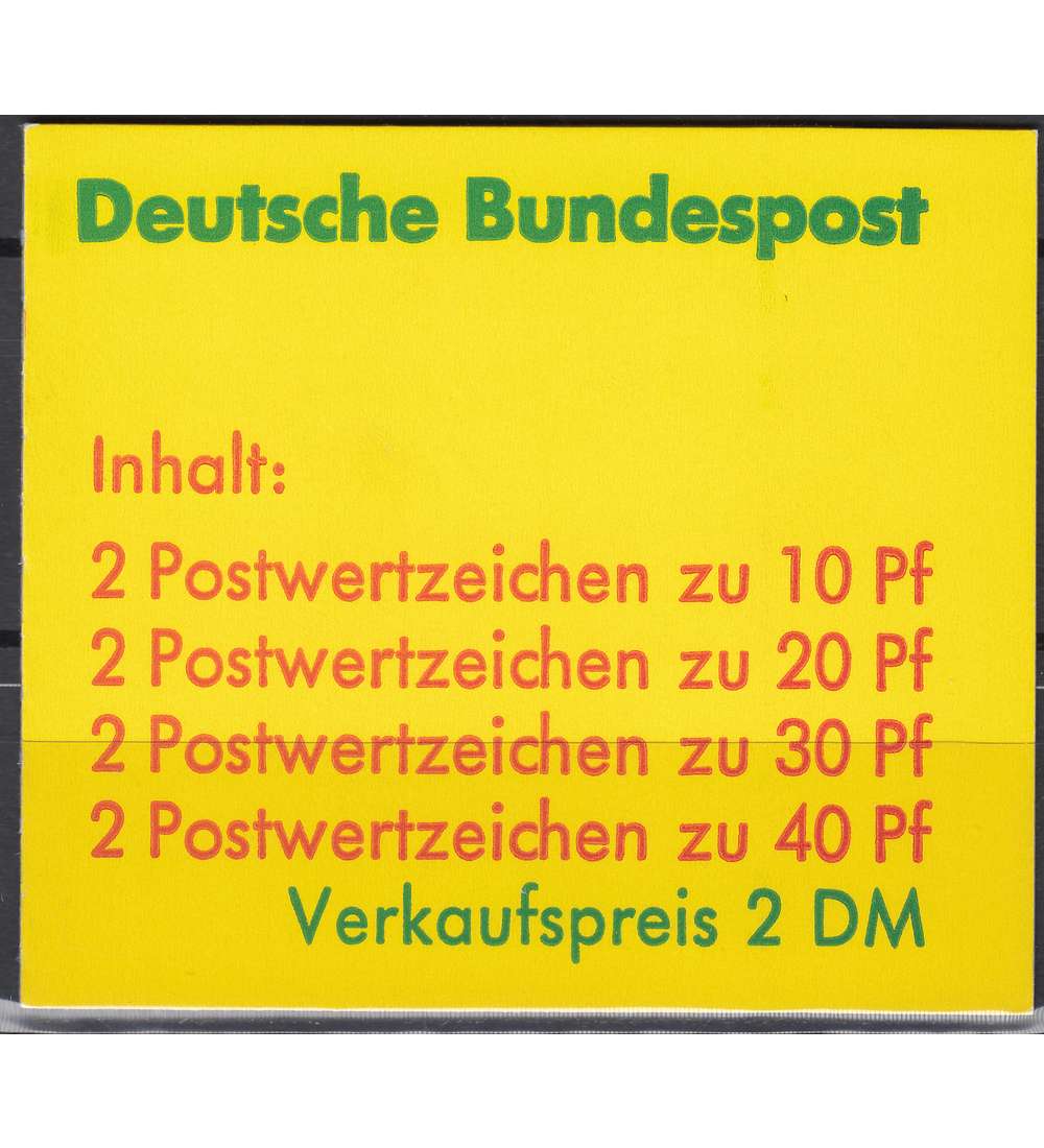 BRD Bund Markenheft Nr. 20aI        Unfallverhtung 1974