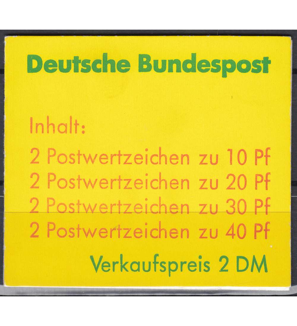 BRD Bund Markenheft Nr. 20b         Unfallverhtung 1974