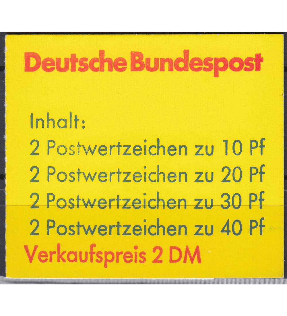 BRD Bund Markenheft Nr. 20cI        Unfallverhtung 1974