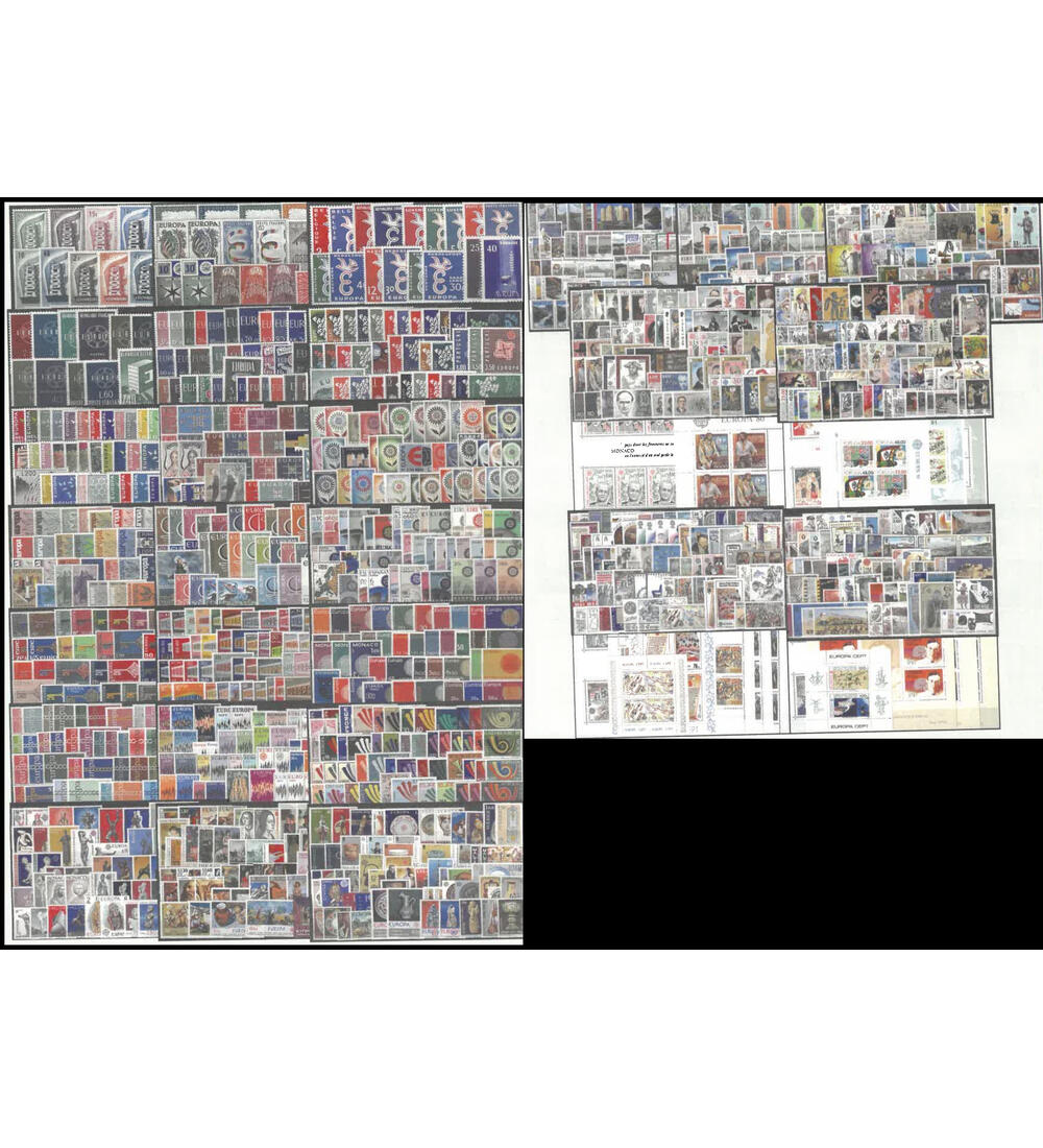 Europa CEPT postfrisch komplette Jahrg�nge 1956-1983 ohne Blocks