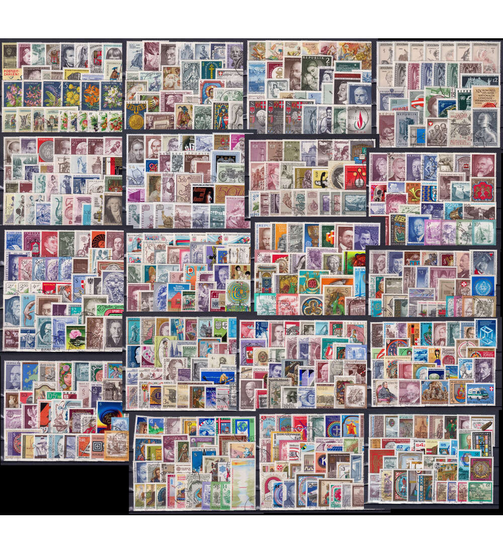 sterreich Sammlung gestempelt von 1966 bis 1984 ohne Blocks