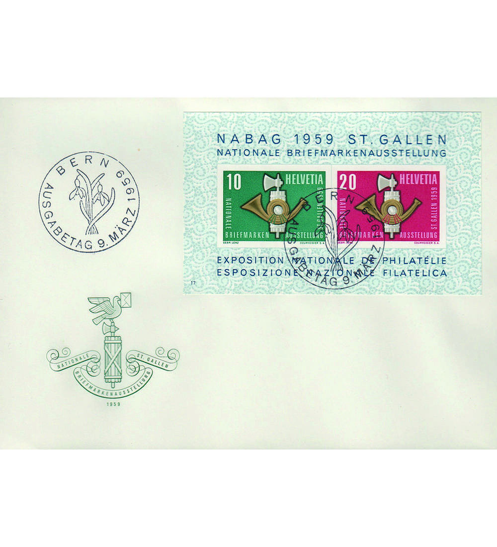 Schweiz Block 16 Ersttagsbrief FDC