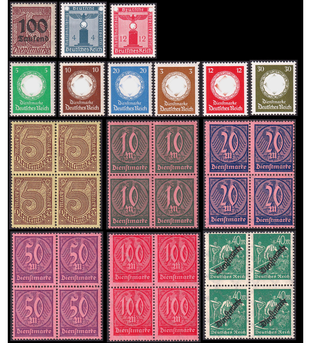 Deutsches Reich Dienstmarken postfrisch