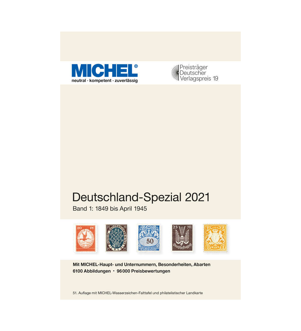 MICHEL Katalog Deutschland-Spezial 2021 Band 1 in Farbe