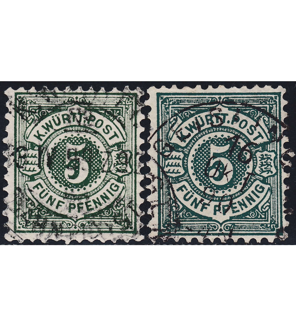 Wrttemberg Nr. 56 a+b gest.