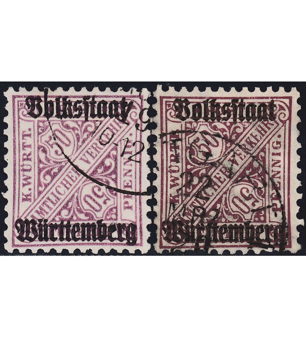 Wrttemberg Nr. 269Xa+Xb gest.