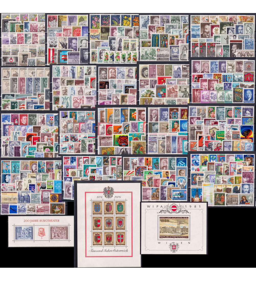 sterreich 1964-1982 mit Block 3-5 postfrisch