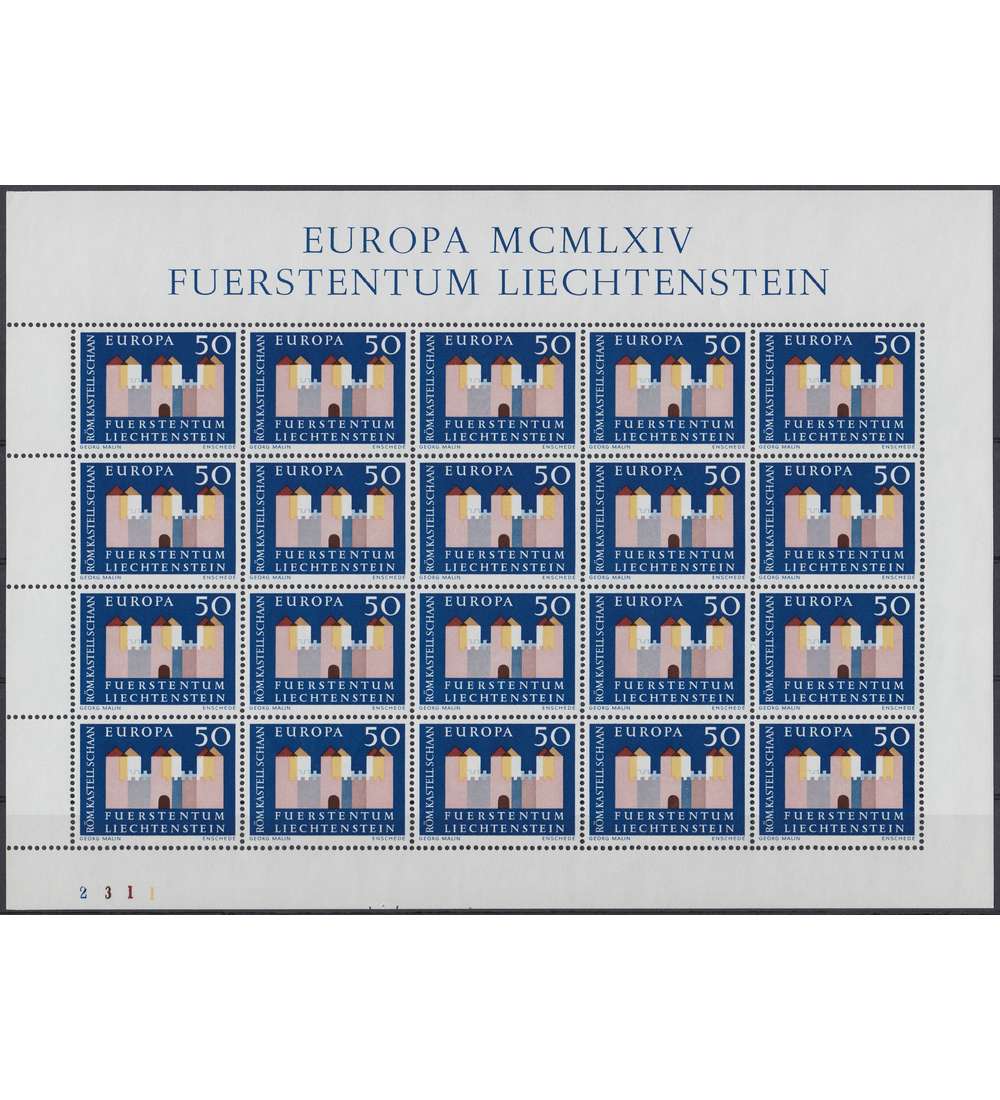 Liechtenstein Nr. 444 postfrisch ** CEPT 1964 Kleinbogen