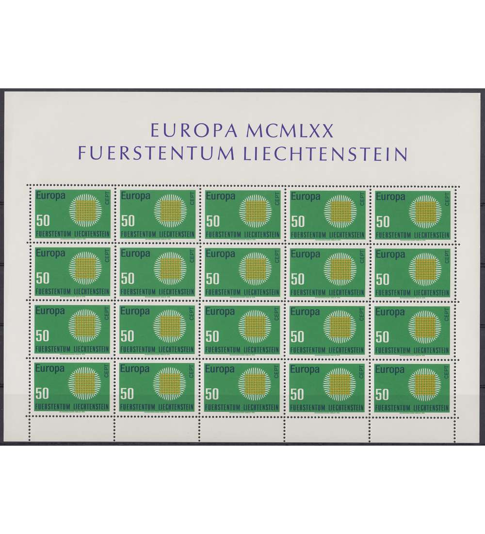 Liechtenstein Nr. 525 postfrisch **  CEPT 1970 Kleinbogen