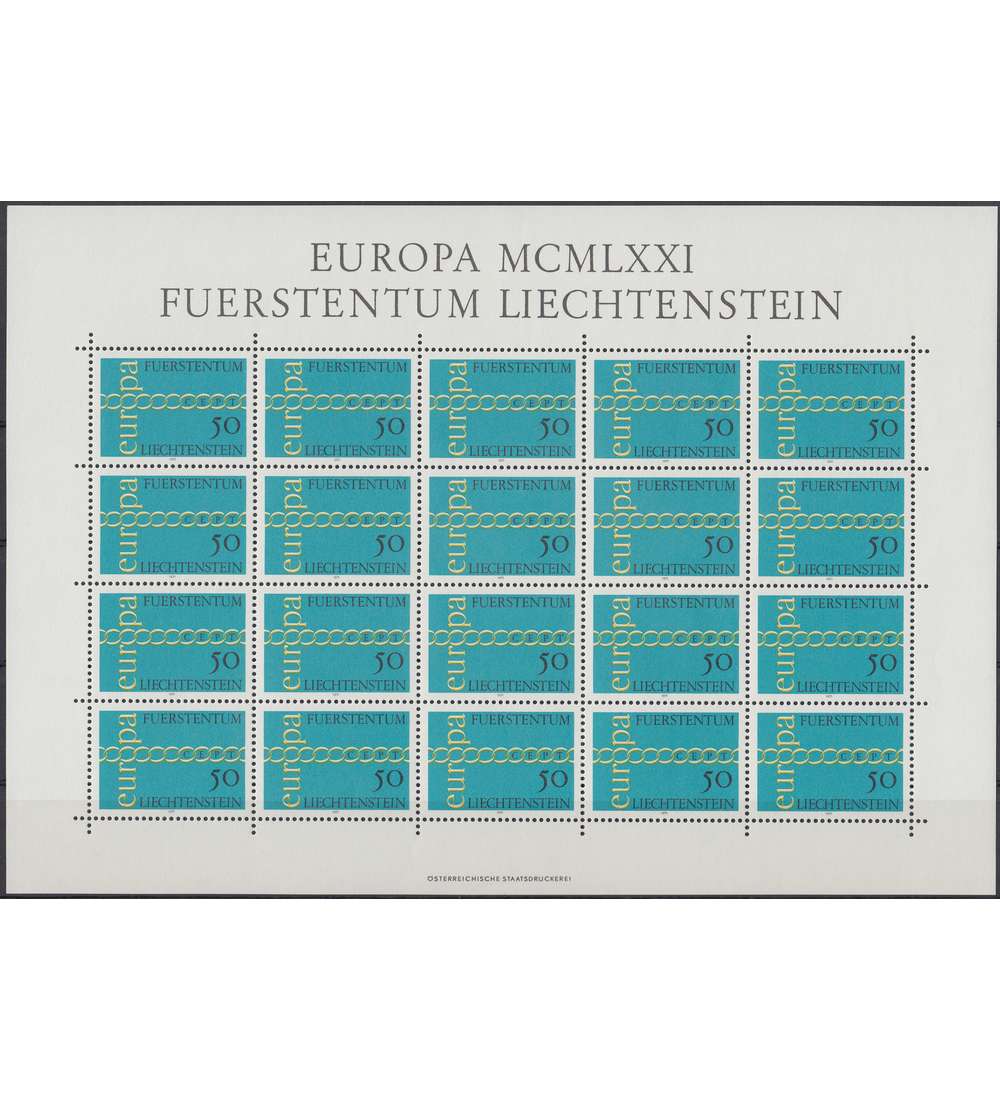 Liechtenstein Nr. 545 postfrisch **  CEPT 1971 Kleinbogen